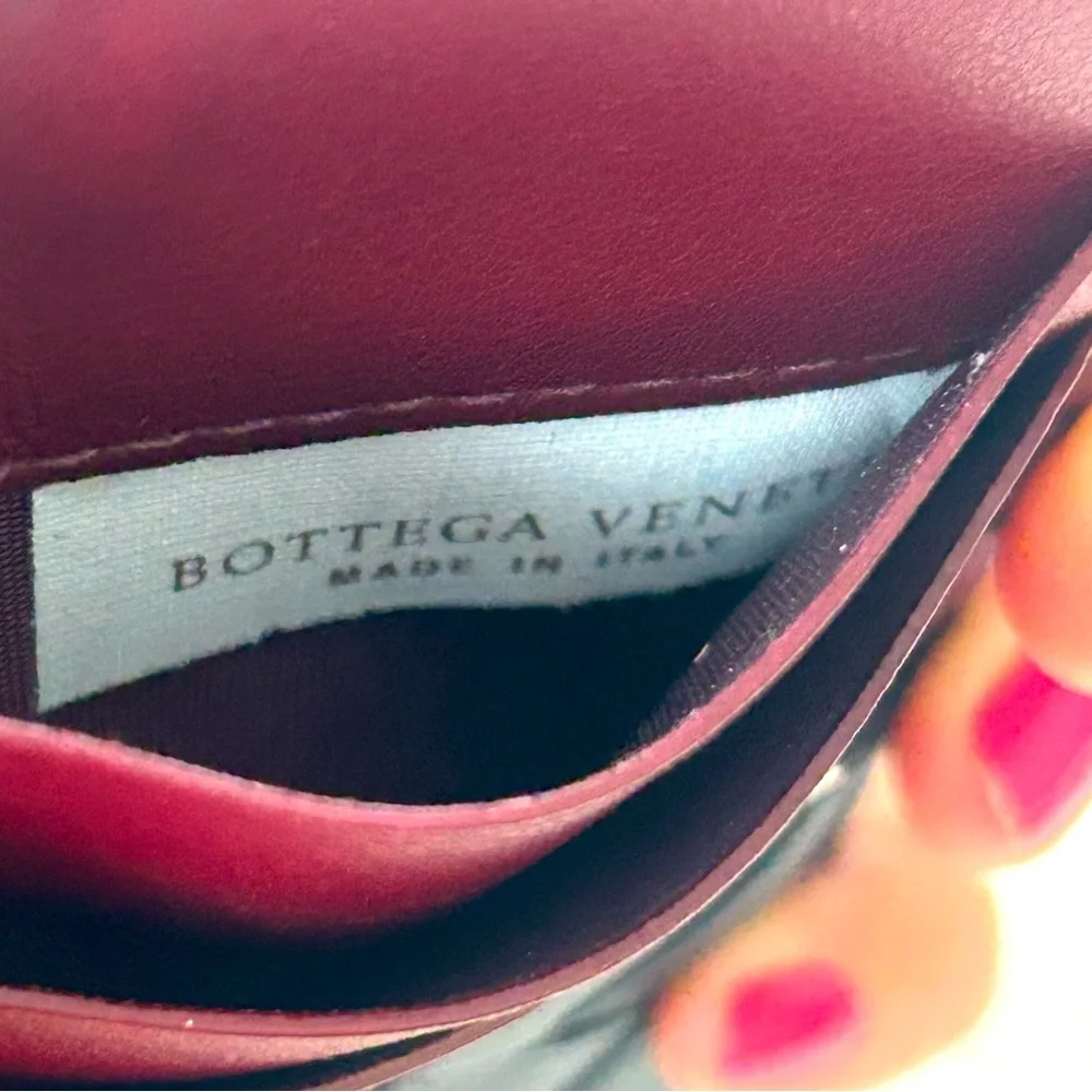 NWT Authentic Bottega Veneta Intriciato Leather Bicolor Zipped Card Case